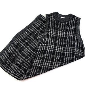 C. Wonder 100% Acrylic Sleeveless Plaid Sweater Dress Women's Size XL